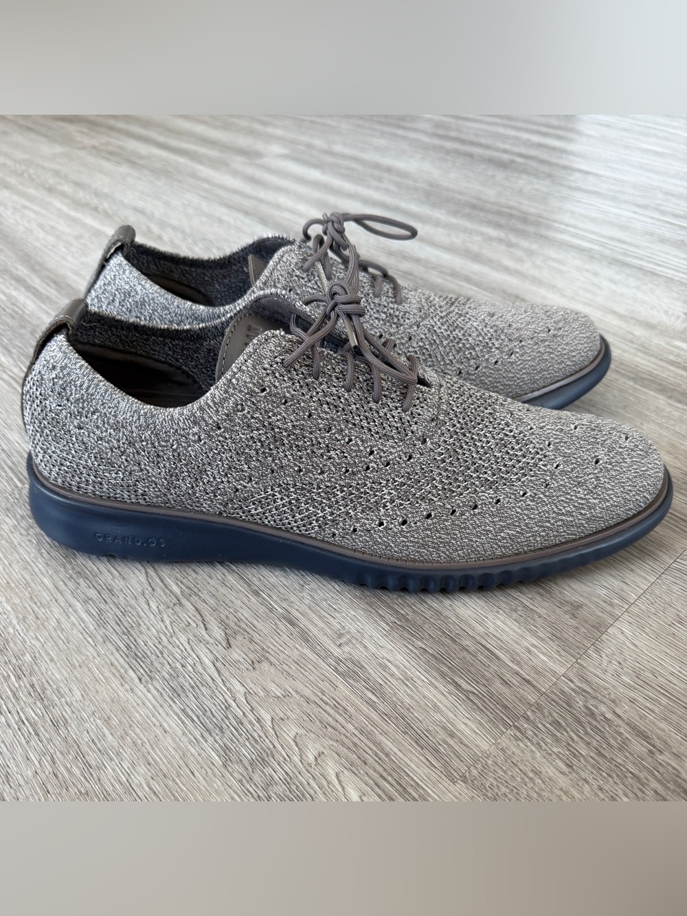 Cole Haan Zero Grand Stitchlite Oxford, Men’s 11.5, Grey/Navy, Brand New, No Box